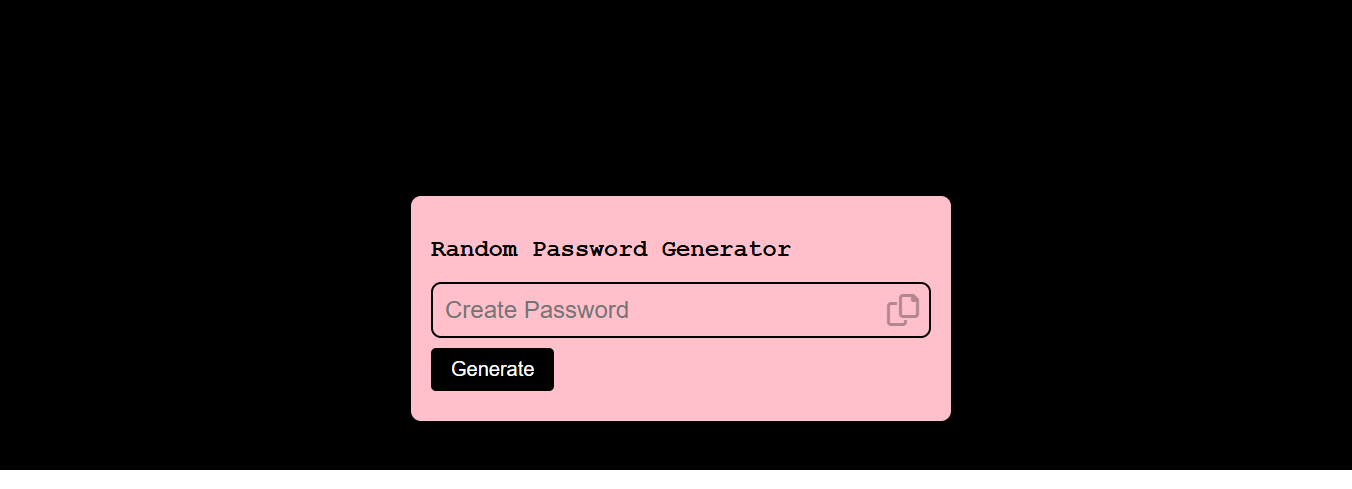 Random Passwrod Generator Pic